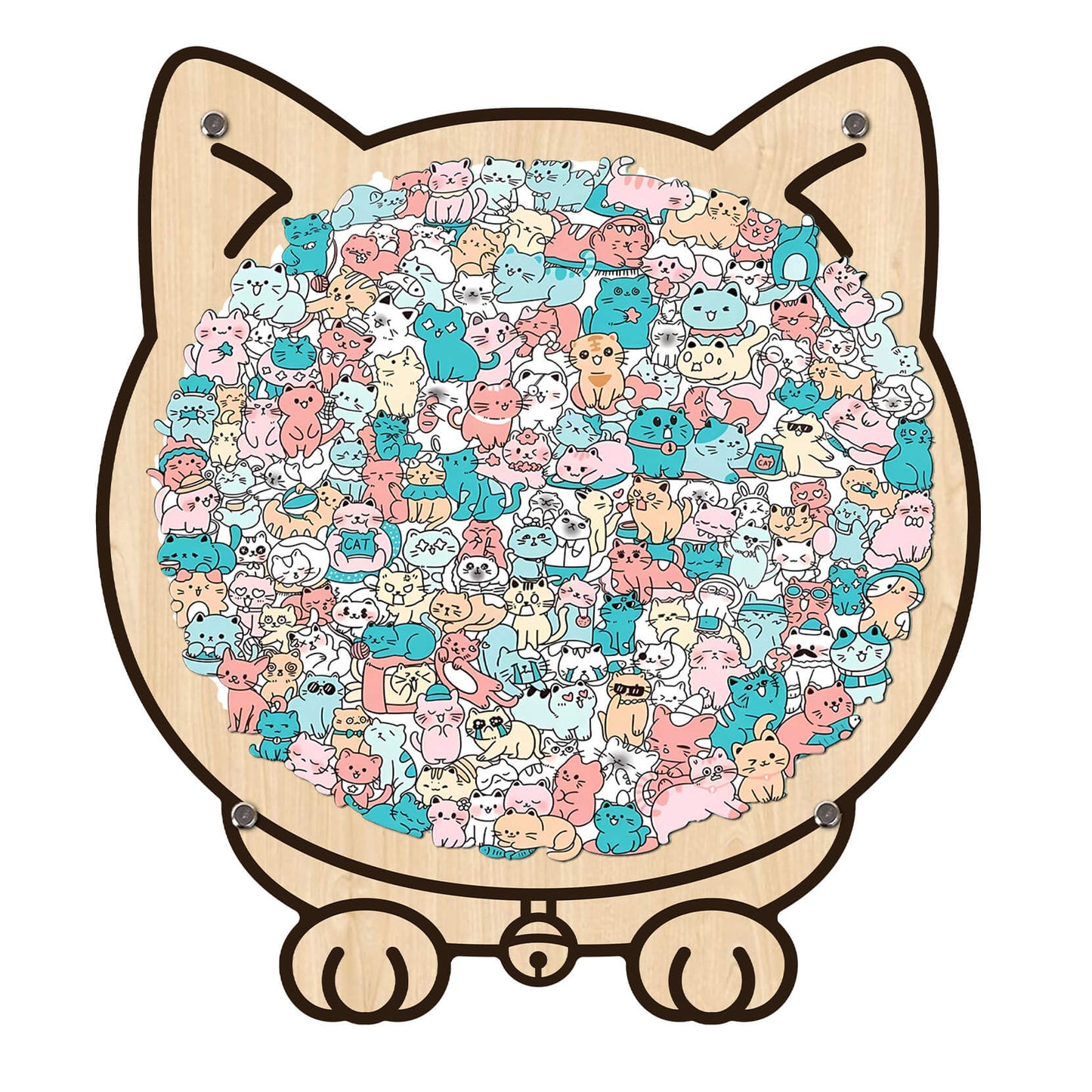 KUBOZN® Morandi-Farbiges Katzen-/Hunde-Förmiges Holzpuzzle