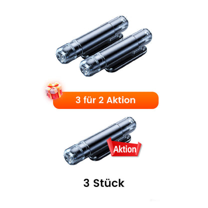 🚨KUBOZN® Auto-Notfallhammer mit Gurtschneider | Wolfram-Spitze für Verbundglas | Kompakt (96mm) | Lebensrettend bei Unfällen (Überschlag/Wasser) | Deutsche Qualität