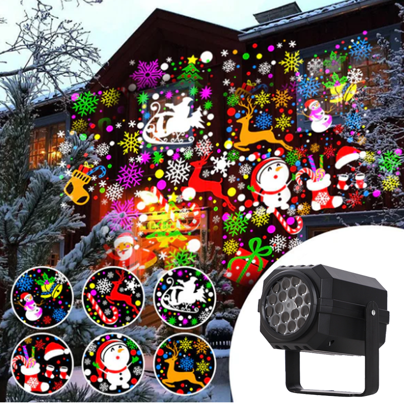 🎁Billhol® Begrüßen Sie Weihnachten💥Rotierender LED-Weihnachtsmuster-Projektor